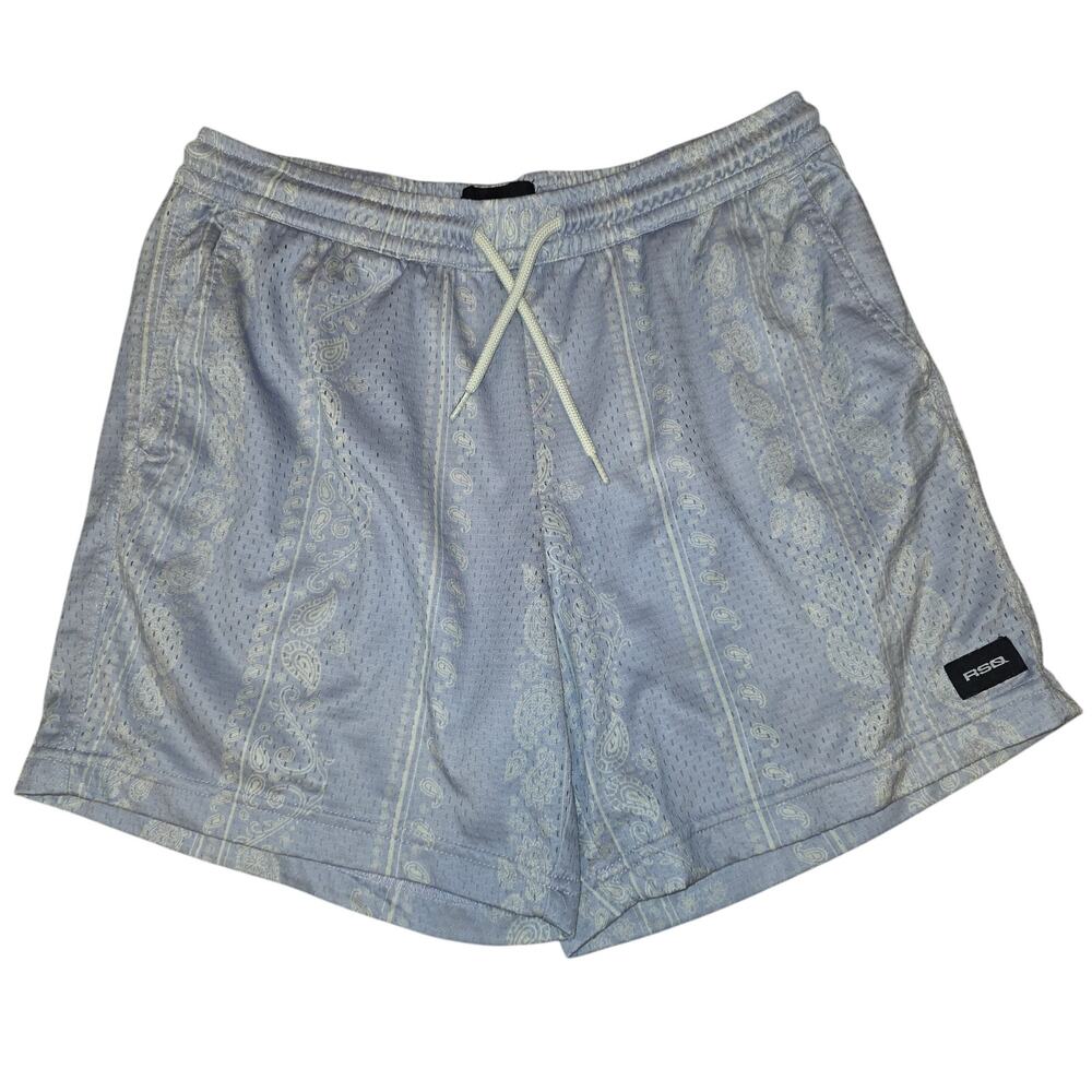 RSQ light lavender, paisley print, drawstring mesh shorts sz‎ Med